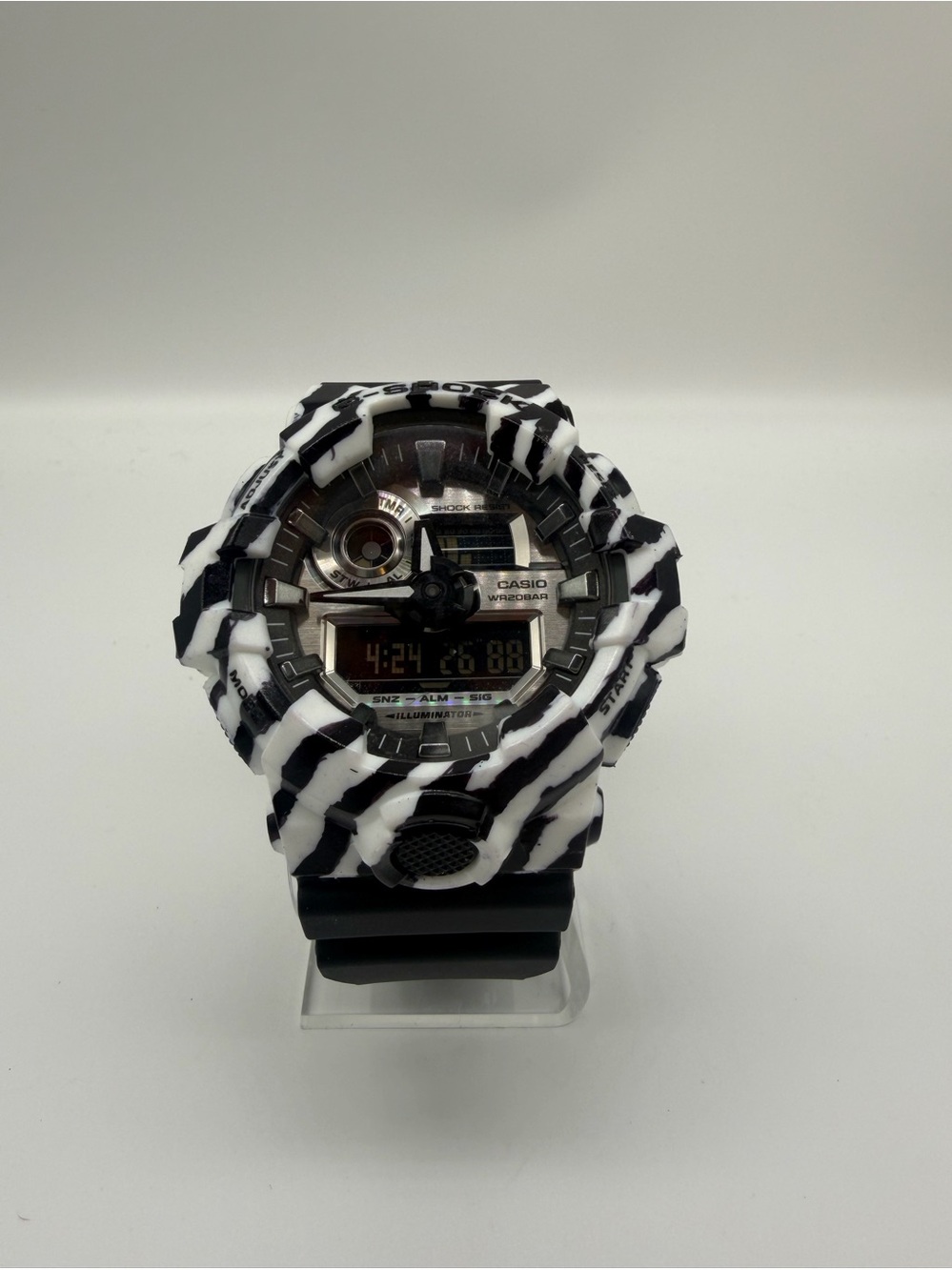 Casio G-Shock GA-700SK Custom B&W Art Watch